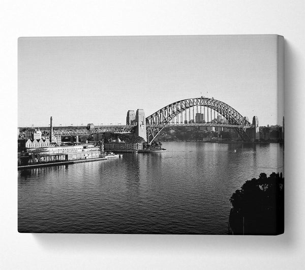  A Canvas Print of Sydney Harbour Retro Canvas Art