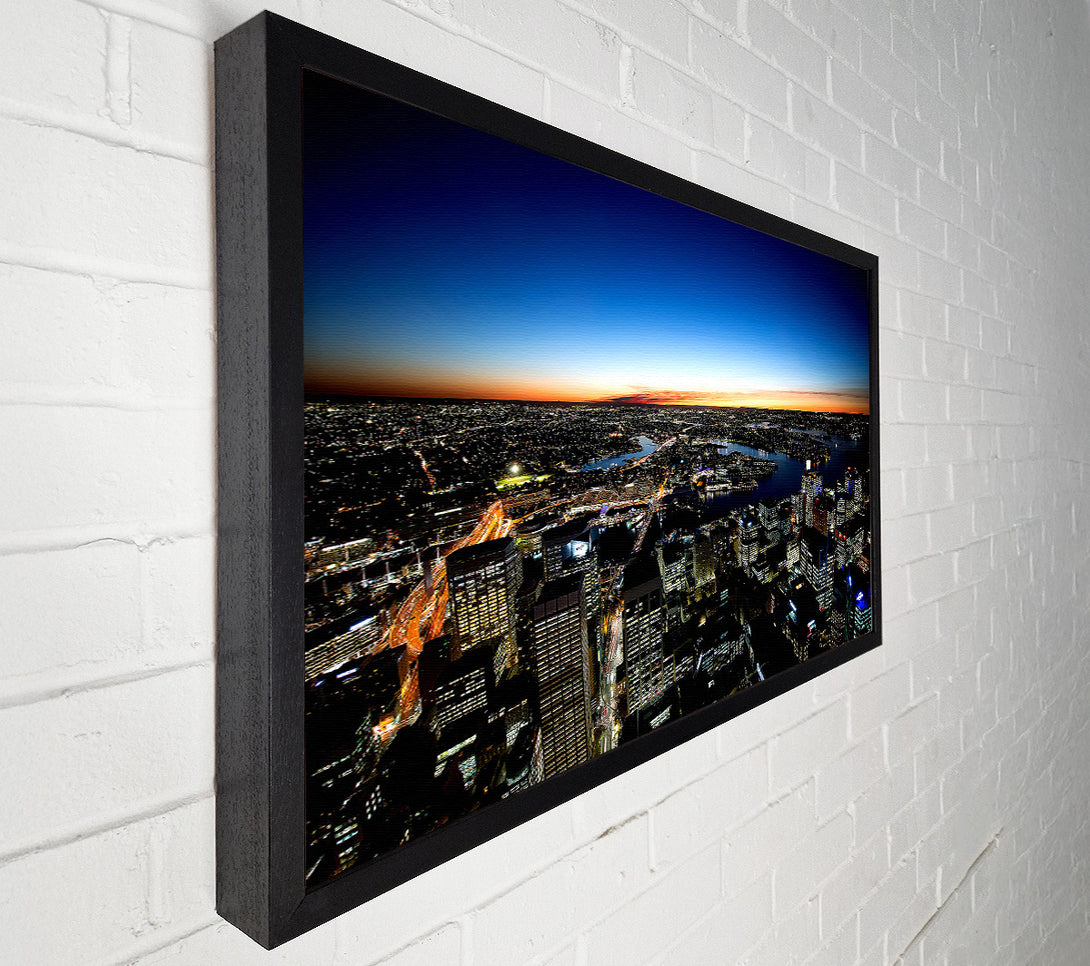  A Canvas Print of Sydney Night Lights Canvas Wall Art