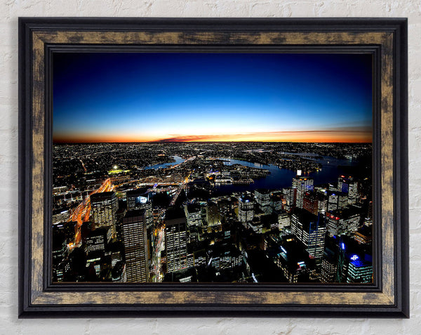 Sydney Night Lights Framed Print