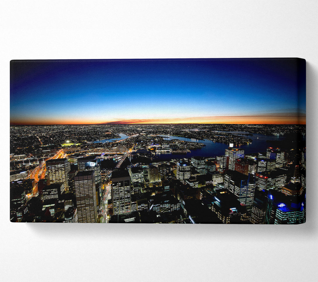  A Canvas Print of Sydney Night Lights Canvas Wall Art