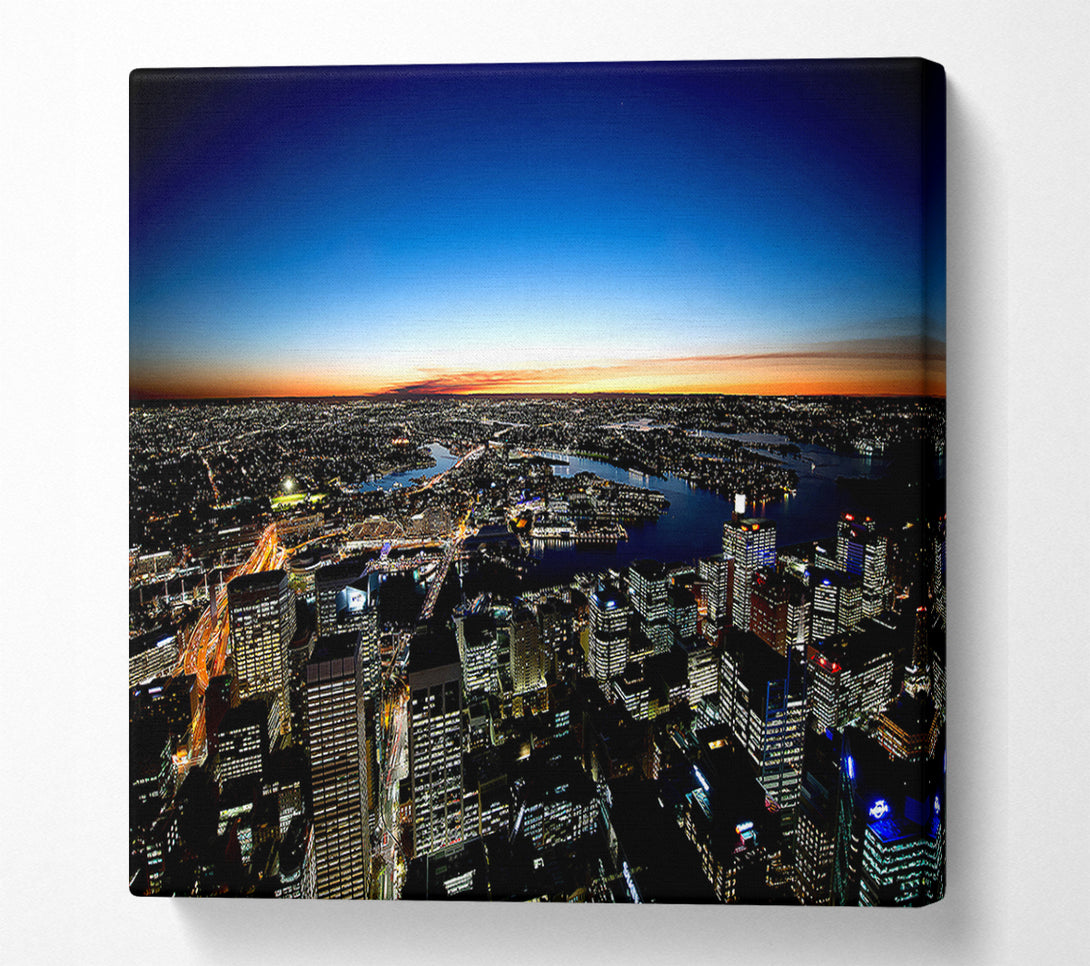  A Canvas Print of Sydney Night Lights Canvas Wall Art
