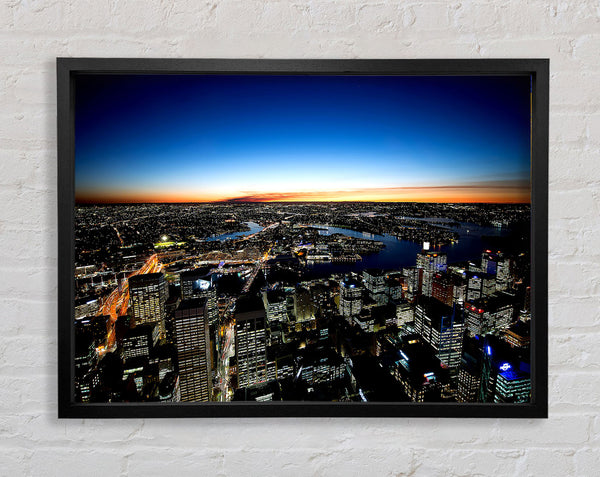 Sydney Night Lights Framed Print