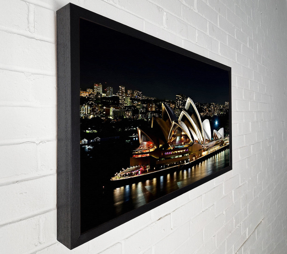  A Canvas Print of Sydney Opera House Lights Canvas Wall Art