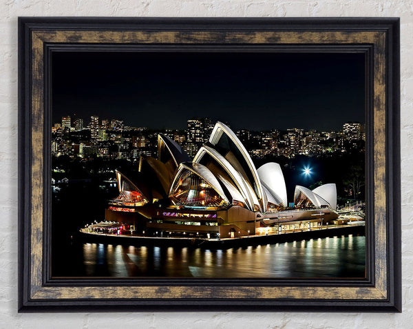 Sydney Opera House Lights Framed Print