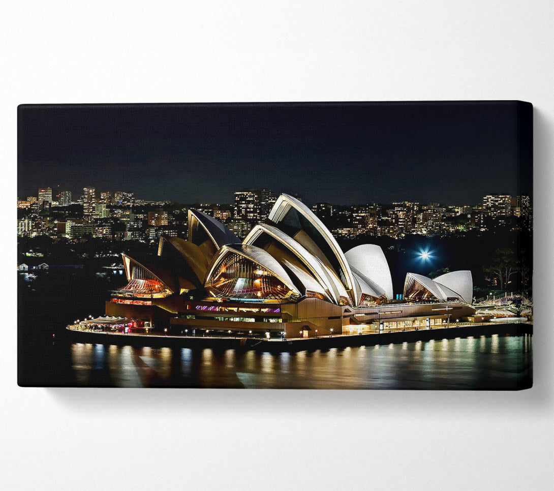  A Canvas Print of Sydney Opera House Lights Canvas Wall Art