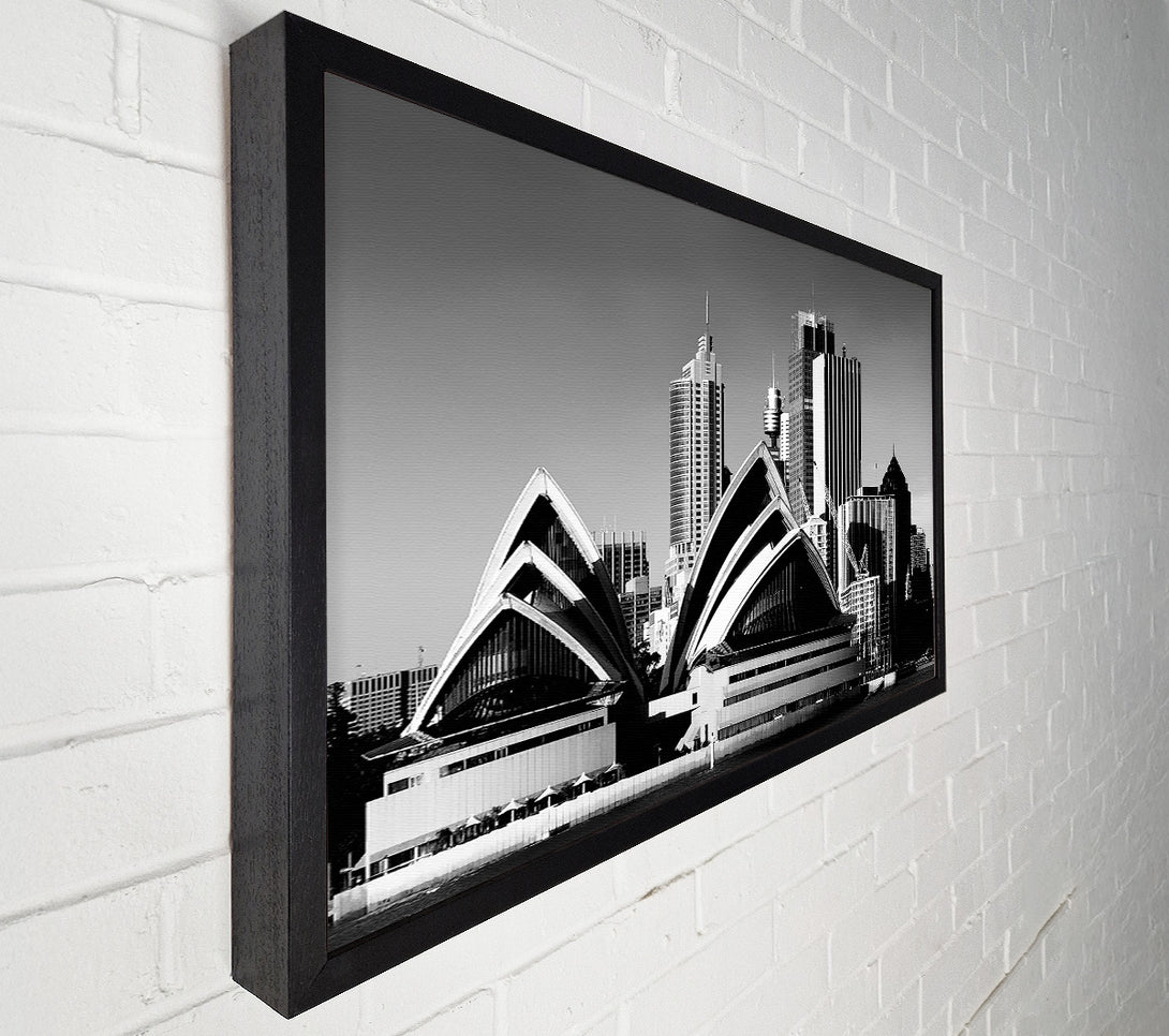  A Canvas Print of Sydney Opera House B n W Canvas Art