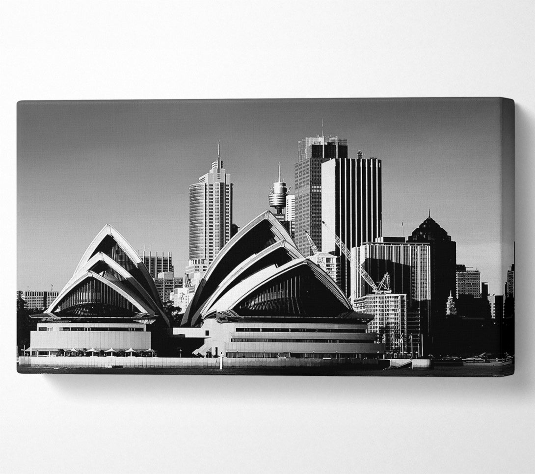  A Canvas Print of Sydney Opera House B n W Canvas Art