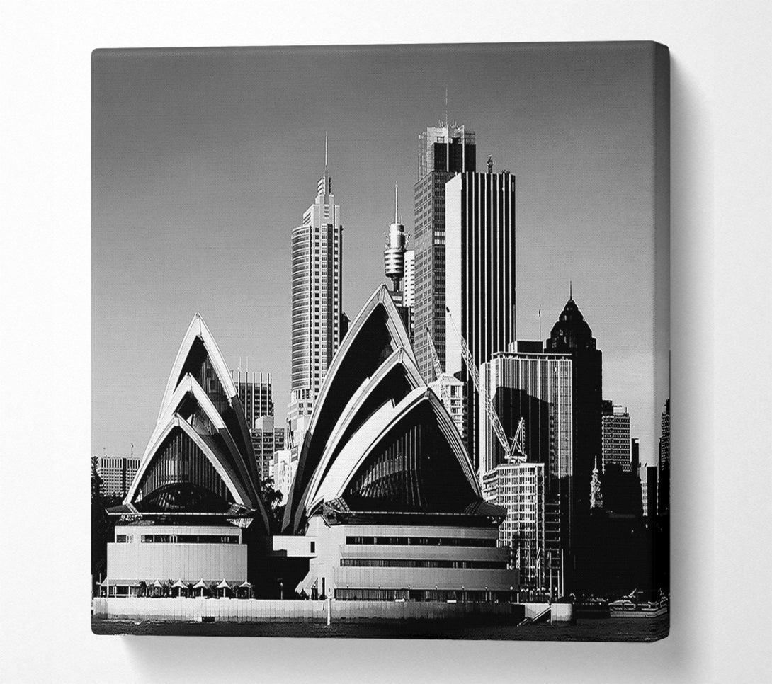 A Canvas Print of Sydney Opera House B n W Canvas Art