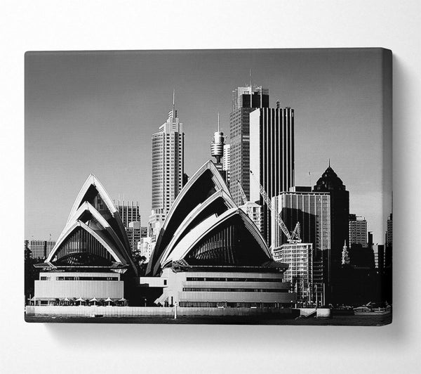  A Canvas Print of Sydney Opera House B n W Canvas Art
