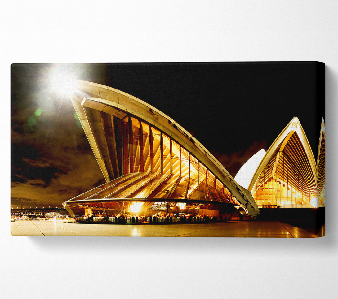  A Canvas Print of Sydney Opera House Golden Glow Canvas Print