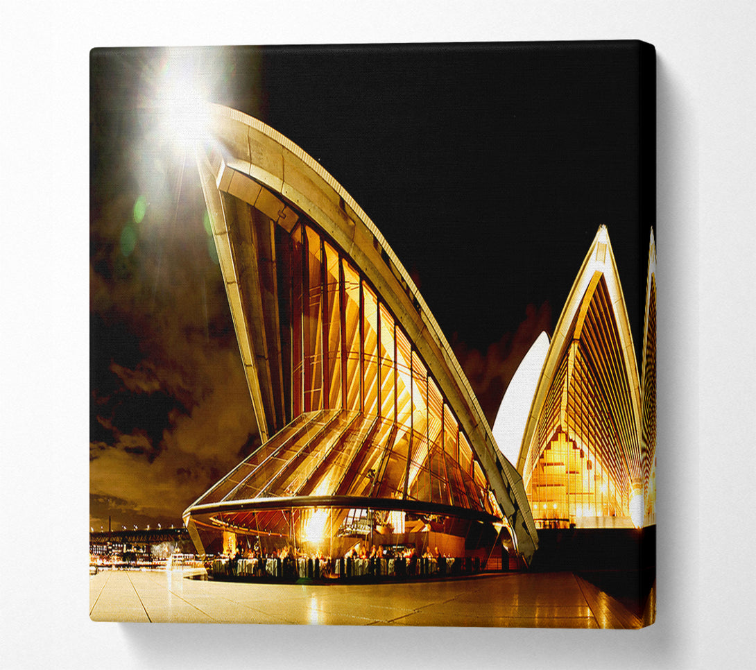  A Canvas Print of Sydney Opera House Golden Glow Canvas Print