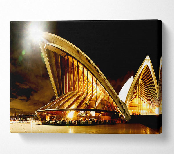  A Canvas Print of Sydney Opera House Golden Glow Canvas Print