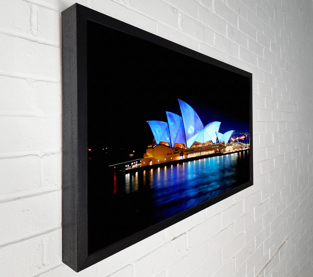  A Canvas Print of Sydney Opera House Night Glow Canvas Art