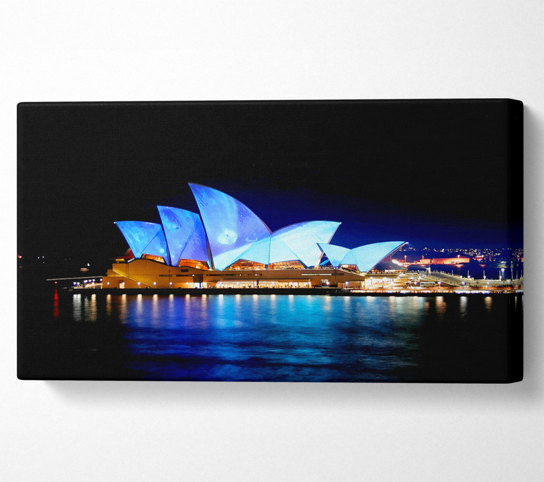  A Canvas Print of Sydney Opera House Night Glow Canvas Art
