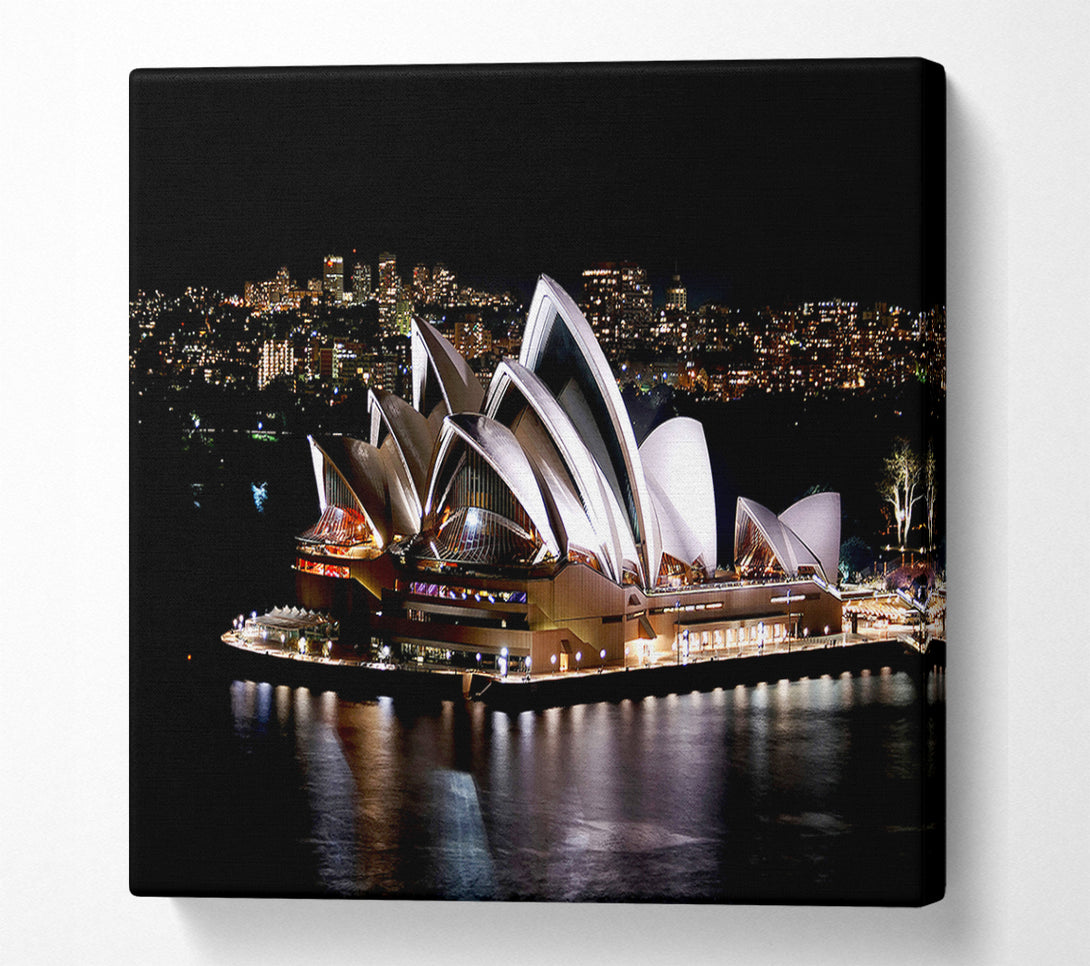  A Canvas Print of Sydney Opera House Night View Canvas Print