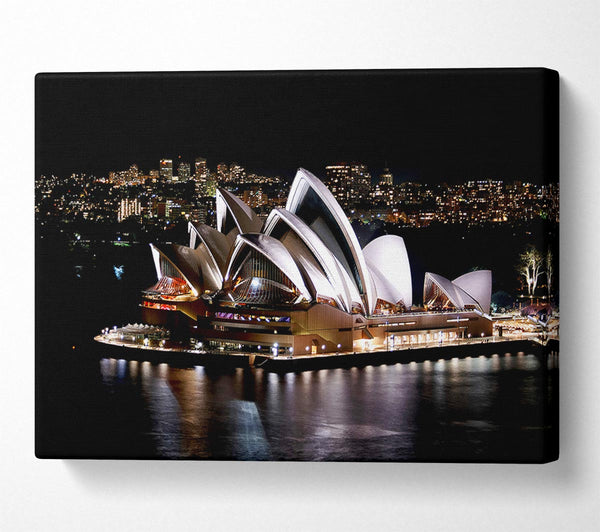  A Canvas Print of Sydney Opera House Night View Canvas Print