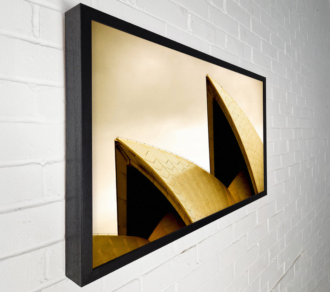  A Canvas Print of Sydney Opera House Peaks Sepia Canvas Print