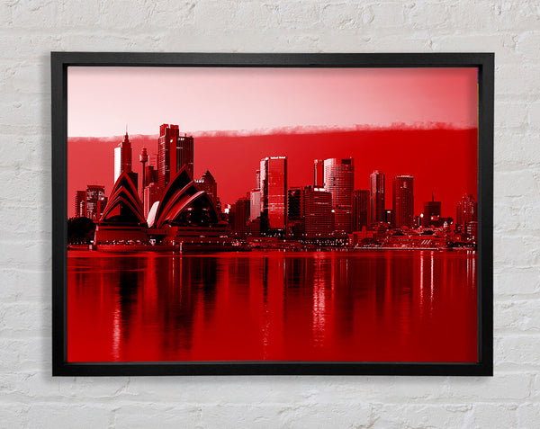 Sydney Opera House Red Framed Print