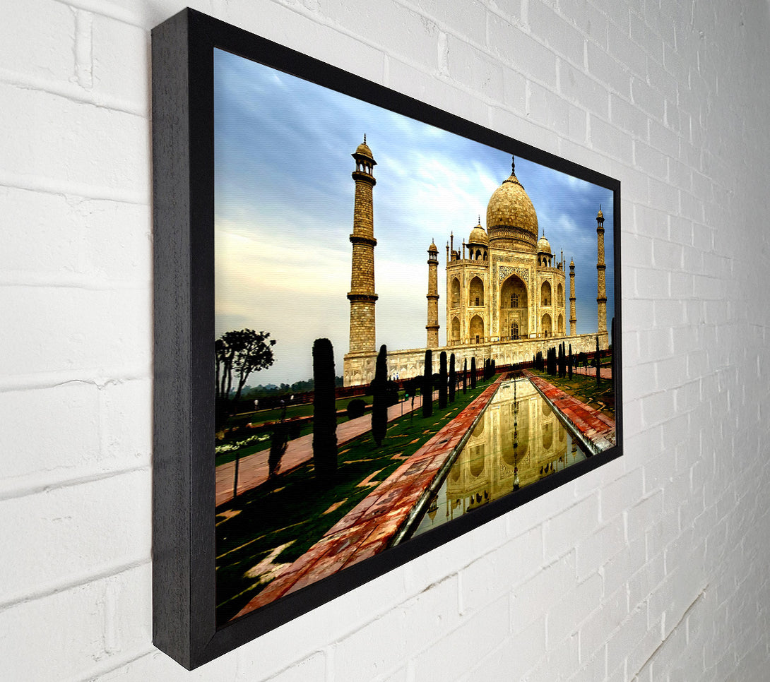  A Canvas Print of Taj Mahal India Reflections Canvas Art