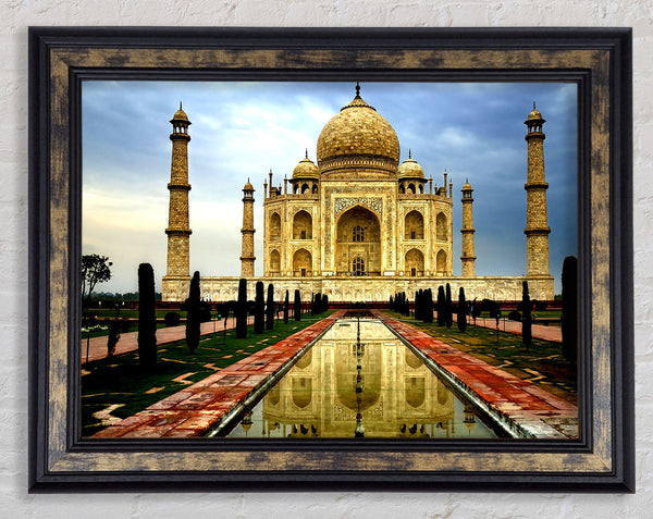Taj Mahal India Reflections Framed Print