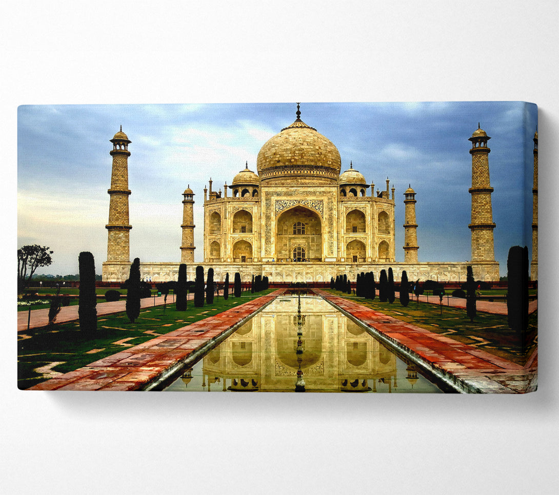  A Canvas Print of Taj Mahal India Reflections Canvas Art