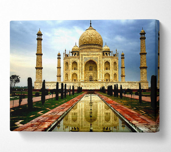  A Canvas Print of Taj Mahal India Reflections Canvas Art