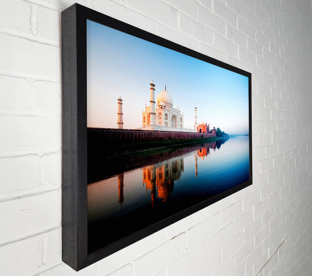  A Canvas Print of Taj Mahal Water Reflections Canvas Art