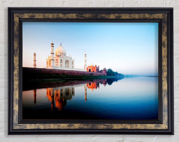 Taj Mahal Water Reflections Framed Print