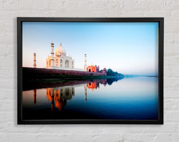 Taj Mahal Water Reflections Framed Print