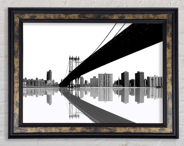 The Bridge To New York Framed Print