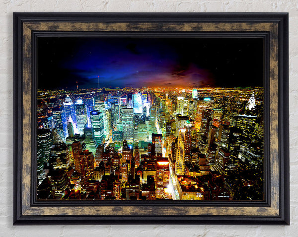 The Centre Of The Cities Energy Framed Print