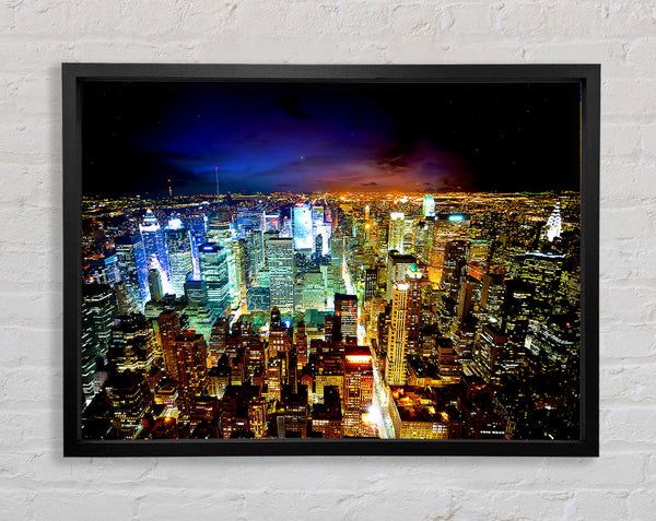 The Centre Of The Cities Energy Framed Print