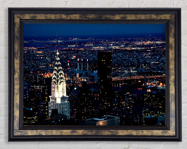 The Chrysler Building At Night Framed Print