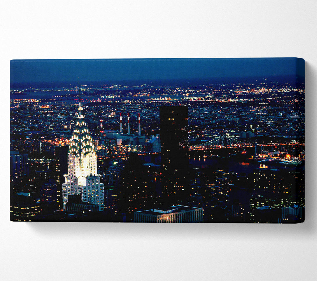  A Canvas Print of The Chrysler Building At Night Canvas Print