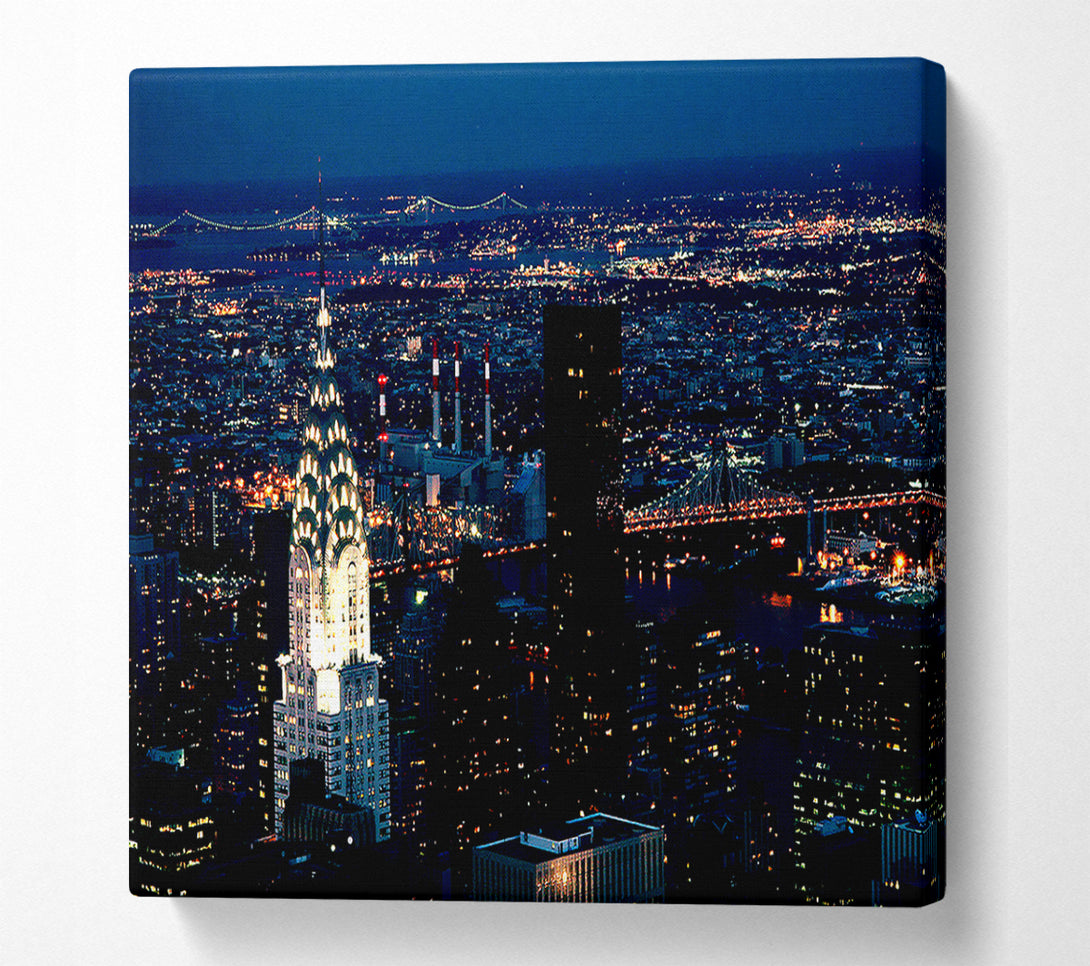  A Canvas Print of The Chrysler Building At Night Canvas Print