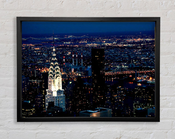 The Chrysler Building At Night Framed Print