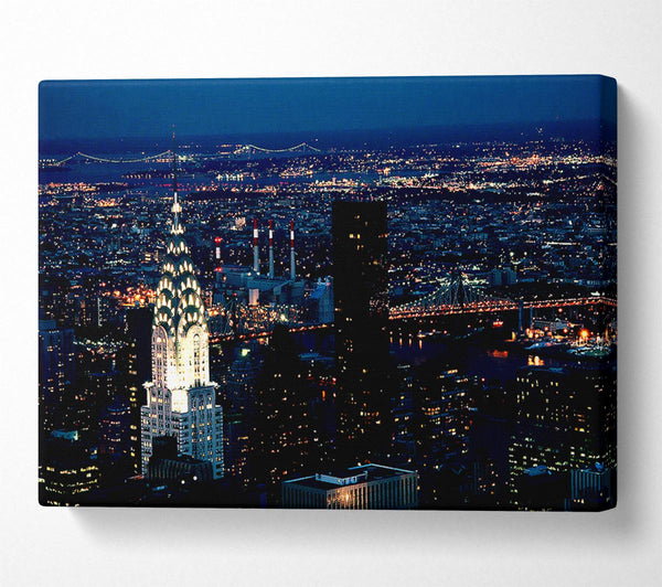  A Canvas Print of The Chrysler Building At Night Canvas Print