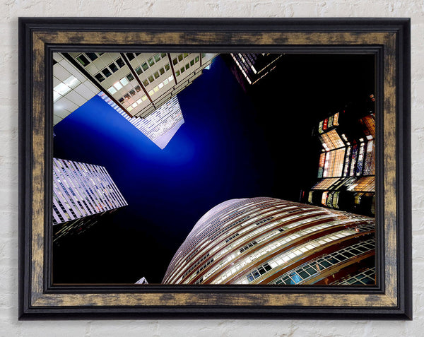 The Chrysler Building Blue Nights Framed Print
