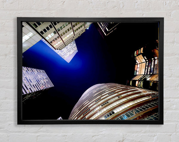 The Chrysler Building Blue Nights Framed Print