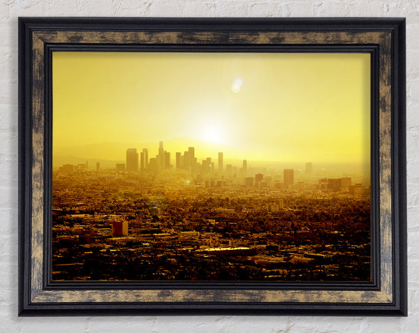 The City Of Golden Light Framed Print