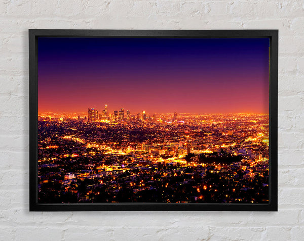 The City Of The Burning Lights Framed Print