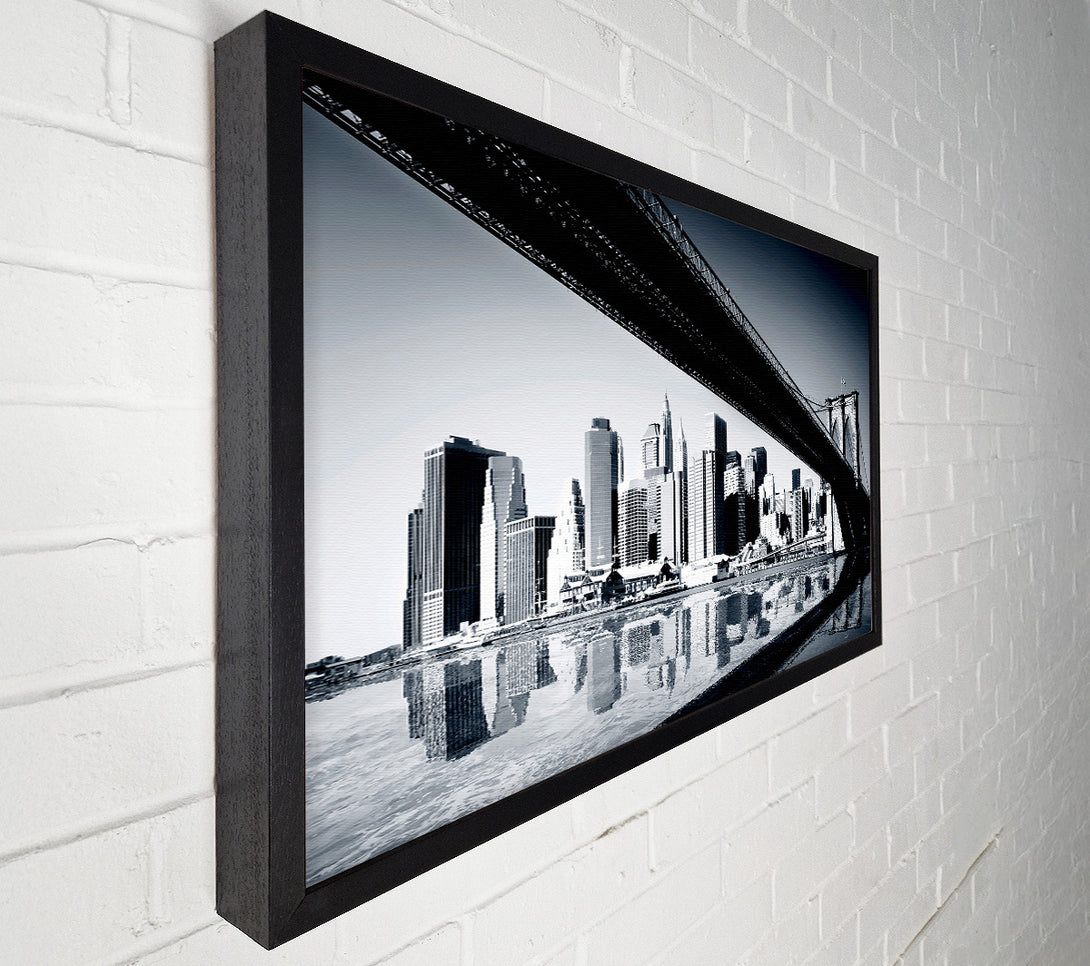  A Canvas Print of The Drive To New York City Blue Canvas Wall Art