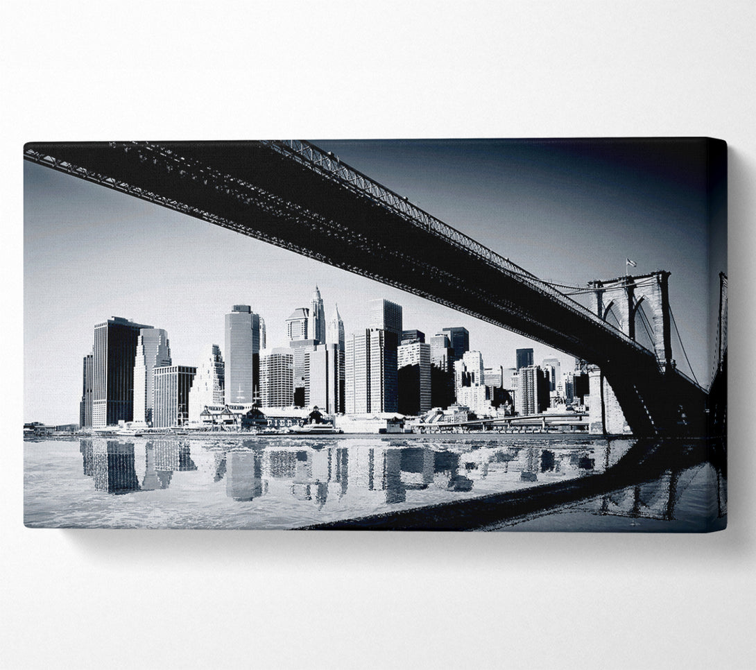  A Canvas Print of The Drive To New York City Blue Canvas Wall Art