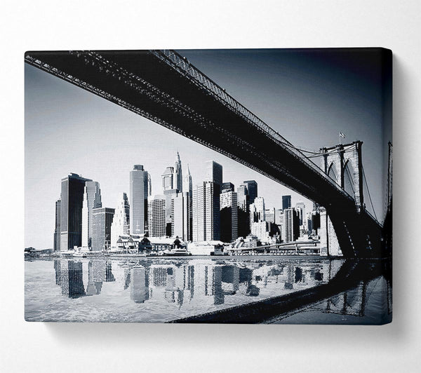  A Canvas Print of The Drive To New York City Blue Canvas Wall Art