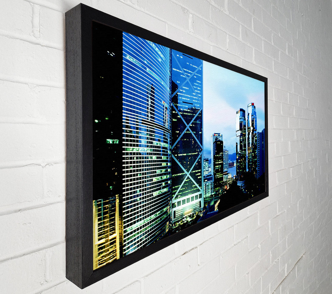  A Canvas Print of The Glistening Buildings Canvas Wall Art