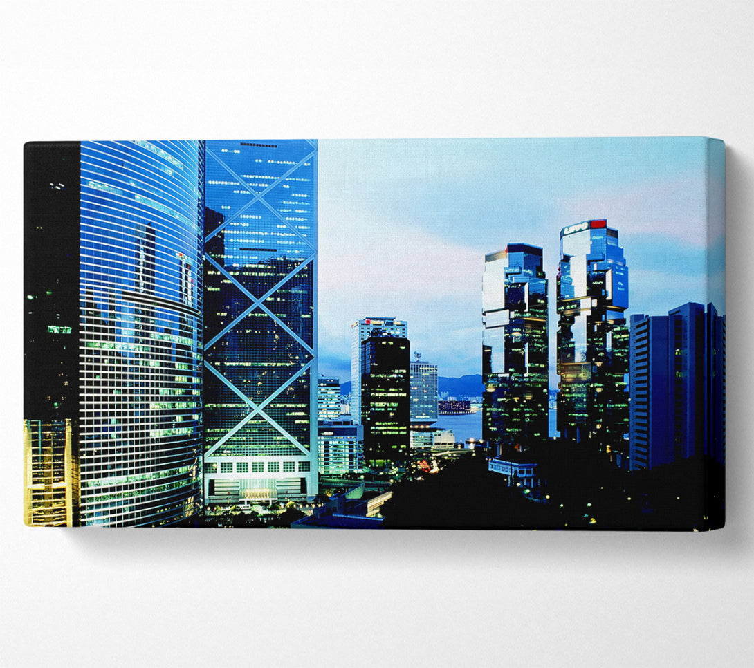  A Canvas Print of The Glistening Buildings Canvas Wall Art