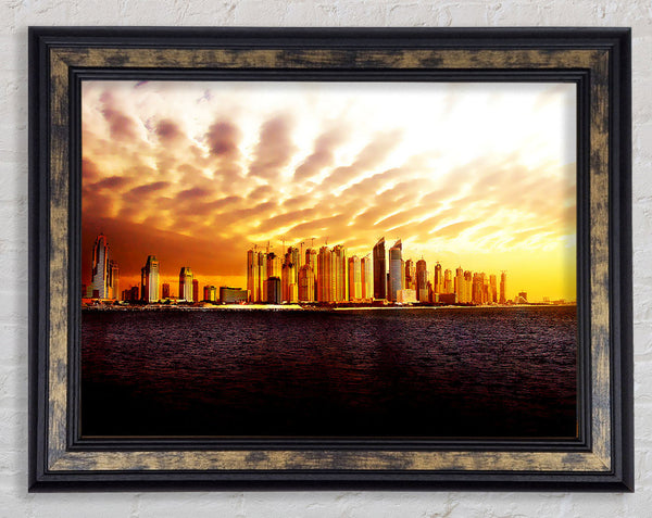 The Golden City Framed Print