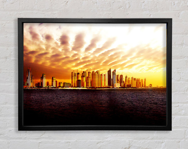 The Golden City Framed Print