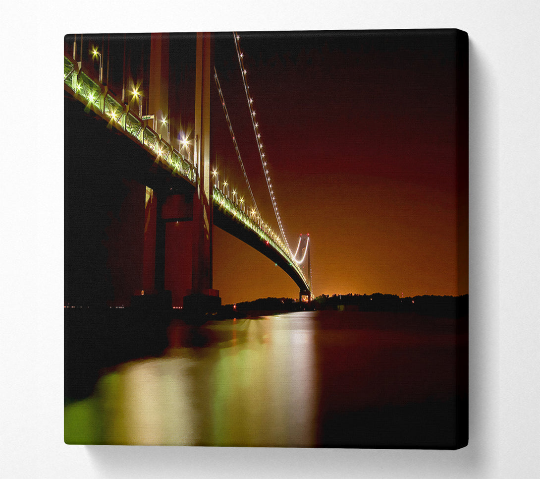  A Canvas Print of The Golden Gate Bridge Brown Canvas Wall Art