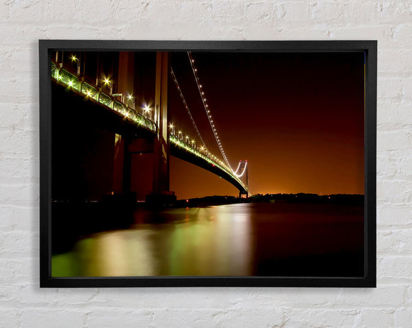 The Golden Gate Bridge Brown Framed Print